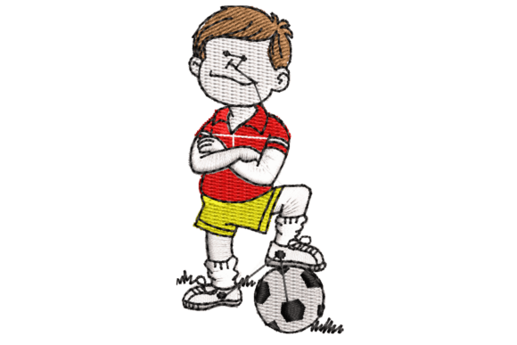 Review: Boy Playing Soccer Embroidery Design for Merch