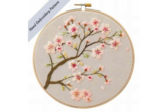 Review: Cherry Blossom Branch Embroidery Patter3
