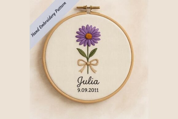 Review: September Birth Flower Aster Embroidery