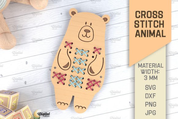 Reviewing Cross Stitch Animals Laser Cut. Bear SVG