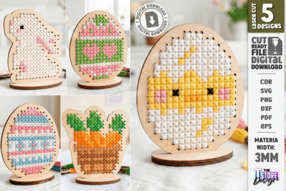 Reviewing the Easter Cross Stitch Laser Cut Bundle