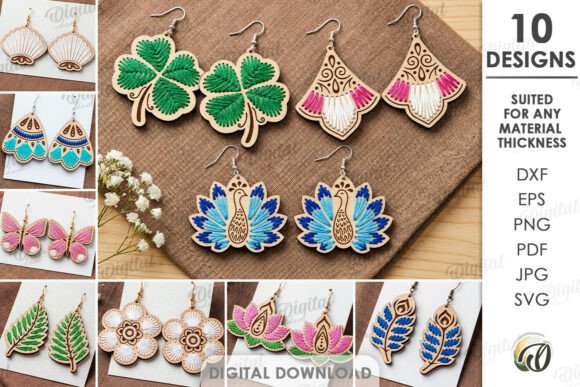 Reviewing the Embroidery Earrings Bundle Laser Cut for Holiday Sales