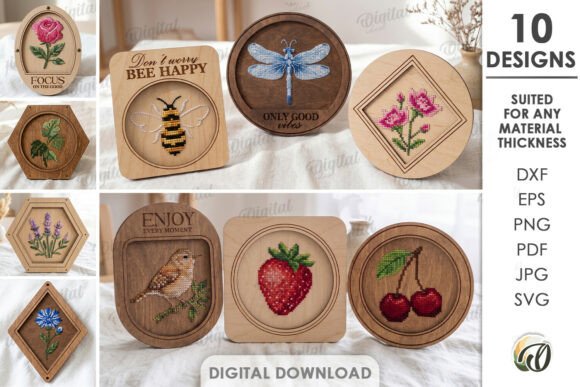 Reviewing the Wooden Embroidery Templates Bundle Laser